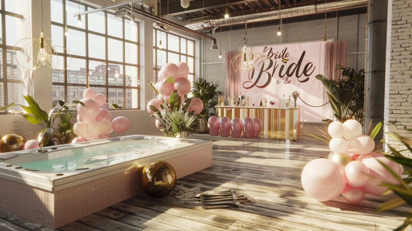 luxury-loft-bachelorette-party-setup
