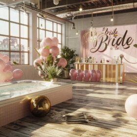 luxury-loft-bachelorette-party-setup