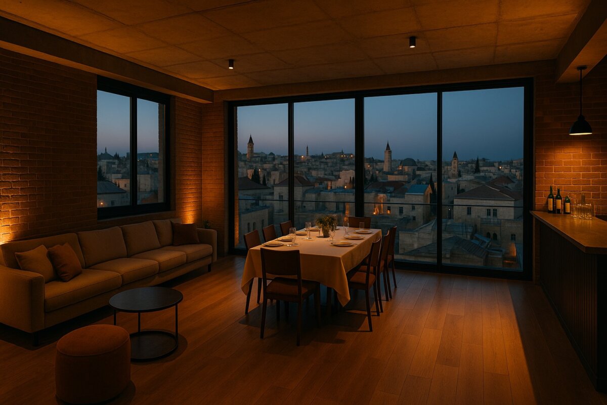 jerusalem-loft-dining-room-evening-view