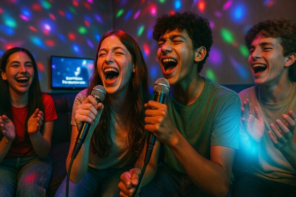 teens-karaoke-party-colorful-lights
